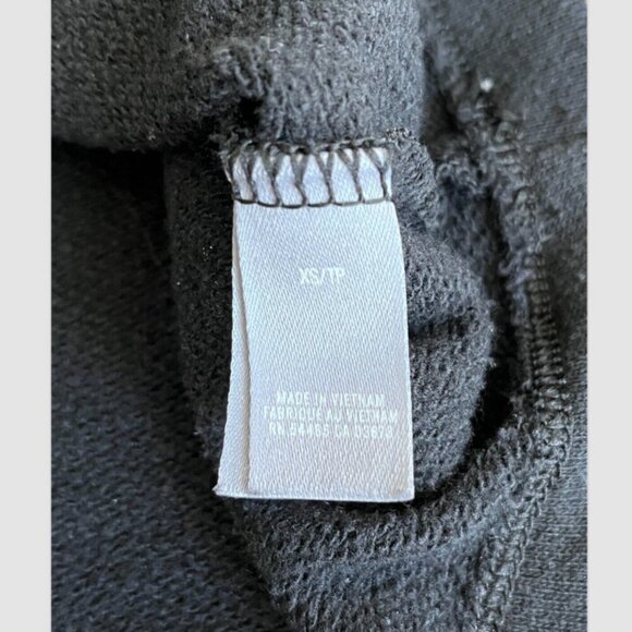 Aerie Oversized Slouchy Boxy Crop Lace-Up Hoodie Black Sweatshirt Size XS Active - Picture 7 of 7